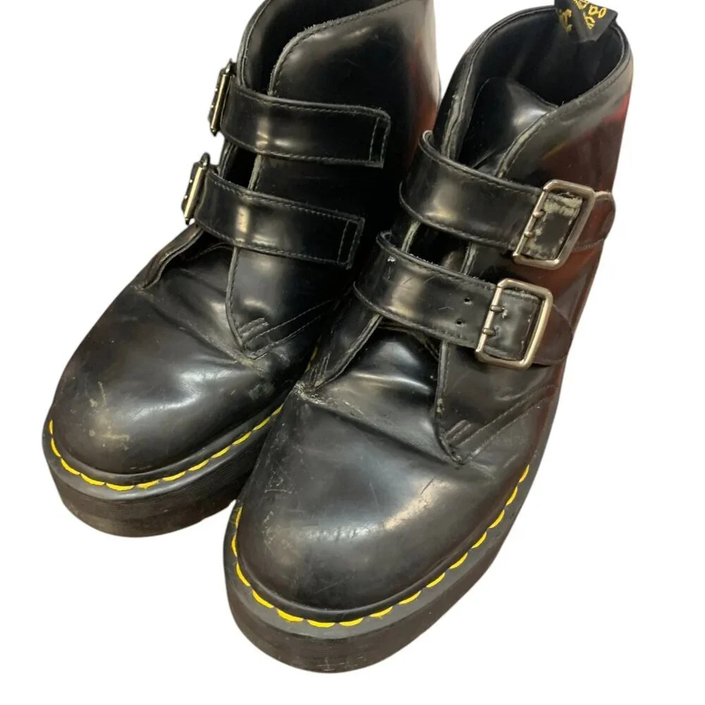 Dr. Martens Black Devon‎ Platform Boots SZ 9 US L